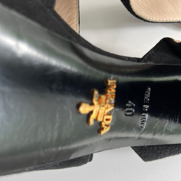 Black suede platform sandals 5.5 “column heel double crisscross band  front - Picture 4 of 5